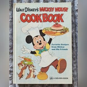 Walt Disney's Mickey Mouse Cookbook 1975 Vintage Hardcover Children’s Recipes